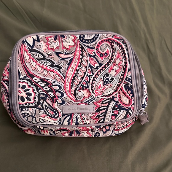 Vera Bradley Handbags - Vera Bradley Pink and Black Paisley Cosmetic Bag/Small Lunch bag